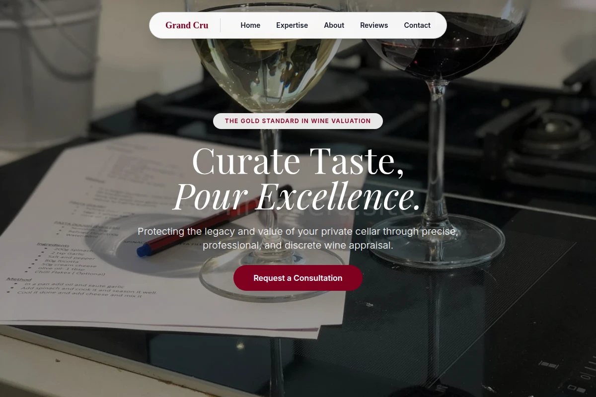 Sommelier Wine Appraisal